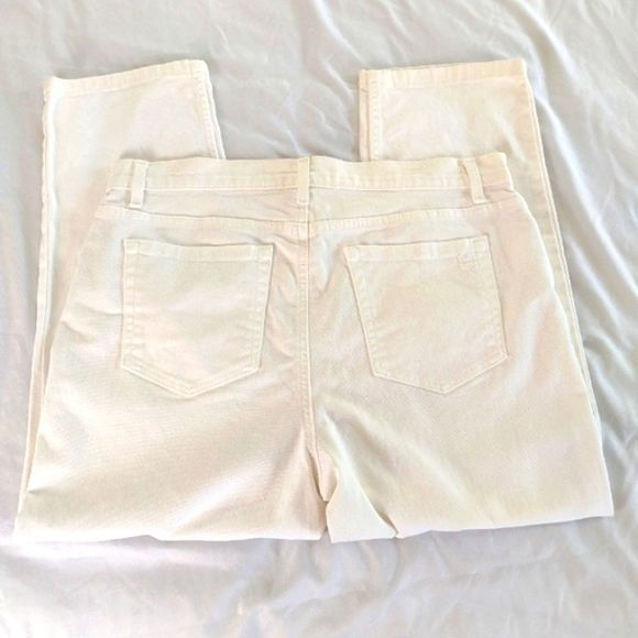 Liz Claiborne Denim White highrise Jackie Cut Jeans size 35 waist 25 inseam - Picture 5 of 7